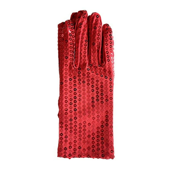 Sequin Glove Bling Performance Glove for 80s 90s Dress Up and Rave Party Events Size:One Size
