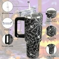 thumbnail image 2 of Halloween Tumbler 40 oz Halloweens Tumblers with Handle and Straw Spider Web Stainless Steel Insulated Coffee Cups Mugs Goth Gifts Stuff for Women Girls, 2 of 6