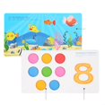 thumbnail image 1 of serony Cards Matching Toys Number Quantity Learning Cognition Toys Learning Counting Math Educational Kids Shape Color Toys Recognition for Preschool, 1 of 9