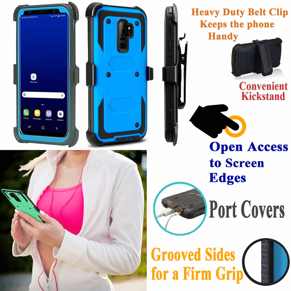 for 6.2" Samsung S9+ Galaxy S 9 + PLUS Case Phone Case Belt Clip Kick