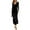 Black, variant on Bodycon Dresses for Women Long Sleeve Dress Casual Crew Neck Slim Fleece Midi Dresses Black
