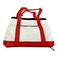 thumbnail image 7 of Reusable Grocery Bags - Ultra Chic Cooler Bag - Reusable Shopping Tote - Water Resistant Inner, 600D Polycanvas, Large Cargo Area, Cooler Pouch - White/Red., 7 of 7