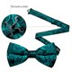 thumbnail image 5 of Conjunto de pajarita Barry.Wang, color verde azulado, negro, floral, seda formal, 5 of 6