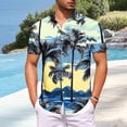 thumbnail image 2 of Mens Casual Manga Corta Botón Abajo Camisas Impresas Bolsillo Turndown Cuello Blusa para Verano Al Aire Libre Casual Uso Diario Hombre Manga Corta Botón Abajo Camisas con Bolsillo, 2 of 6