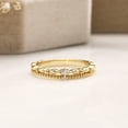 thumbnail image 3 of 14K Yellow Gold Round Shape Moissanite Vintage Wedding Ring, 3 of 5