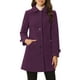 thumbnail image 1 of Abrigo de invierno para mujer con cuello Peter Pan, trench y abrigo tipo guisante 3XL púrpura, 1 of 6
