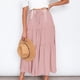 thumbnail image 5 of Faldas de cintura elástica con volantes fruncidos informales sólidos a la moda para mujer Wmkox8yi FGJ2059, 5 of 7