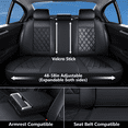 thumbnail image 3 of Coverado Front and Back Car Seat Covers Full Set, Waterproof Faux Leather Seat Protectors, Auto Interior Accessories Universal Fit Most Cars SUVs Pickup Trucks, Black, 3 of 11