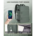 thumbnail image 4 of Large Travel Backpack Women, Carry On Backpack,Hiking Backpack Waterproof Outdoor Sports Rucksack Casual Daypack School Bag Fit 15.6 Inch Laptop with USB Charging Port Shoes Compartment Olive green, 4 of 7