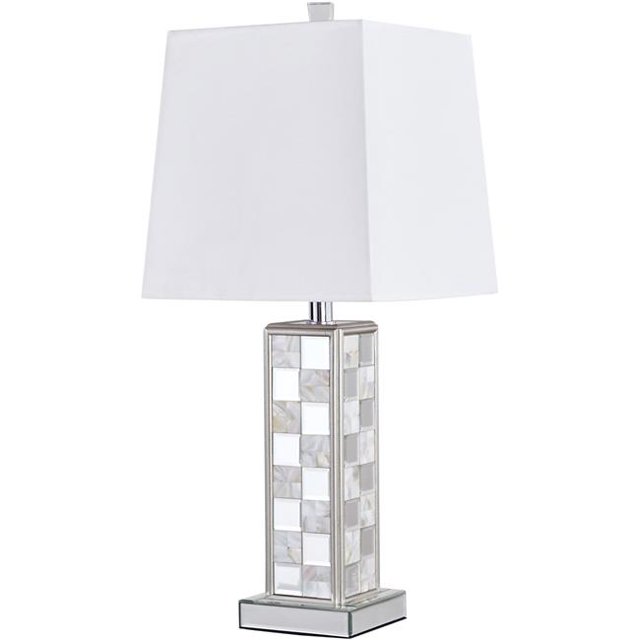Elégant Decor ML9304 Superbe Style Contemporain Lampe de Table Claire&44; Argent
