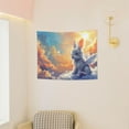 thumbnail image 3 of Hirioo Sunshine Colorful Cloud Rabbit Print Tapestry Lightweight Fabric for Bedroom Aesthetic Home Wall Dorm Décor Living Room Decor 29x37 Inch, 3 of 8