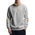 thumbnail image 5 of gbyLJF Men's Half Zipper Sweatshirt Long Sleeve Stand Up Collar Pullover Tops Fall Winter Fleece-Lined Zip Up Hoodie, 5 of 8