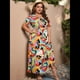 thumbnail image 4 of Vestido de Verano Holgado Informal de Corta con Corte A y Corte en A para Mujer, Talla Grande Color XL, 4 of 7