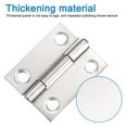 thumbnail image 3 of 8 pieces Small thickening Metal Foldable Butt Hinge for Cabinet Door Closet, silver - （1.5 inches） 36*27*1.0, 3 of 5