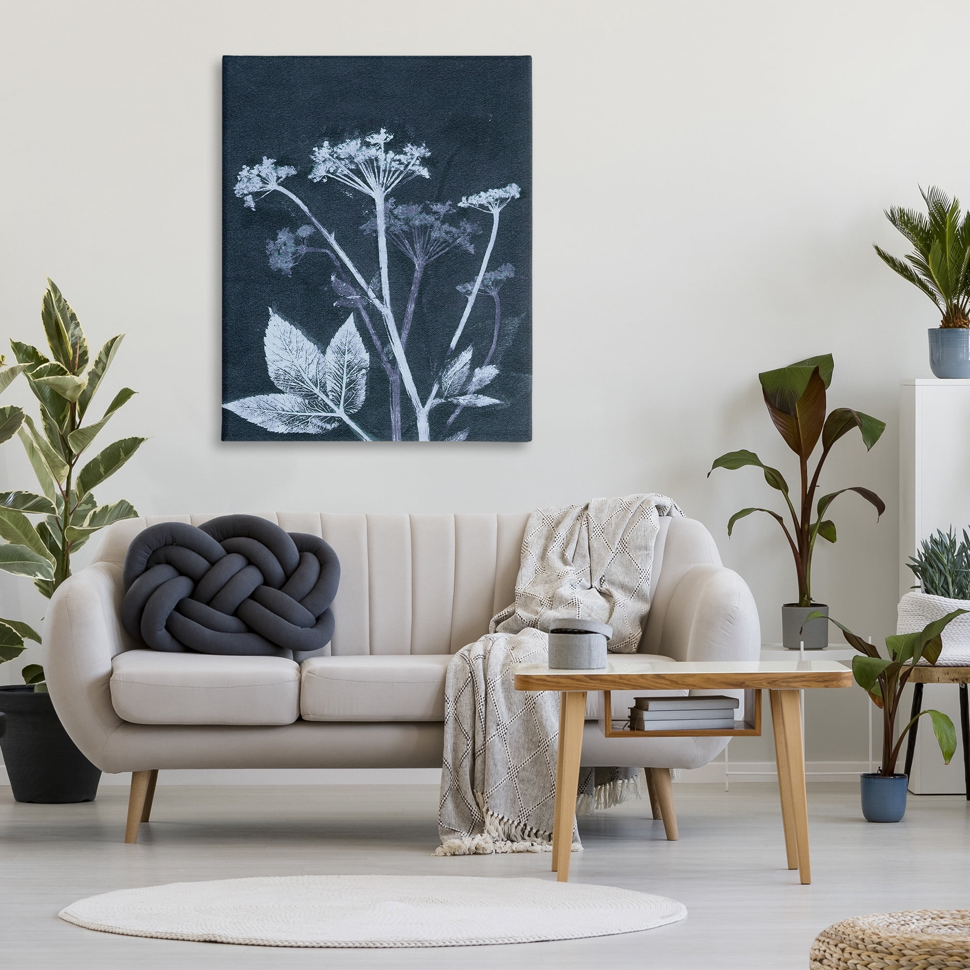 Stupell Industries Spring Botanical Shapes Botanical & Floral Painting Gallery Wrapped Canvas Art Print Wall Art, 36 x 48