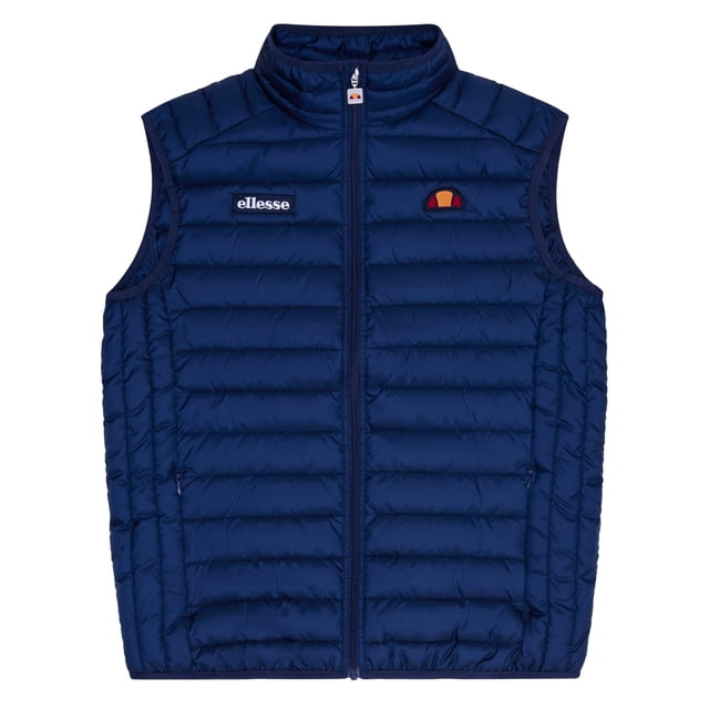 ellesse chaleco acolchado para hombre BARDY - Chaleco, sin mangas, cuello alto, cierre de cremallera Azul oscuro S (Small)