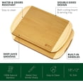 thumbnail image 4 of Royal Craft Wood Bamboo Cutting Board for Kitchen– Wooden Chopping Board for Kitchen Prep, Butcher Block with Juice Groove – Charcuterie Tray for Meat, Vegetables, Fruit & Cheese (XL, 18" x 12"), 4 of 6
