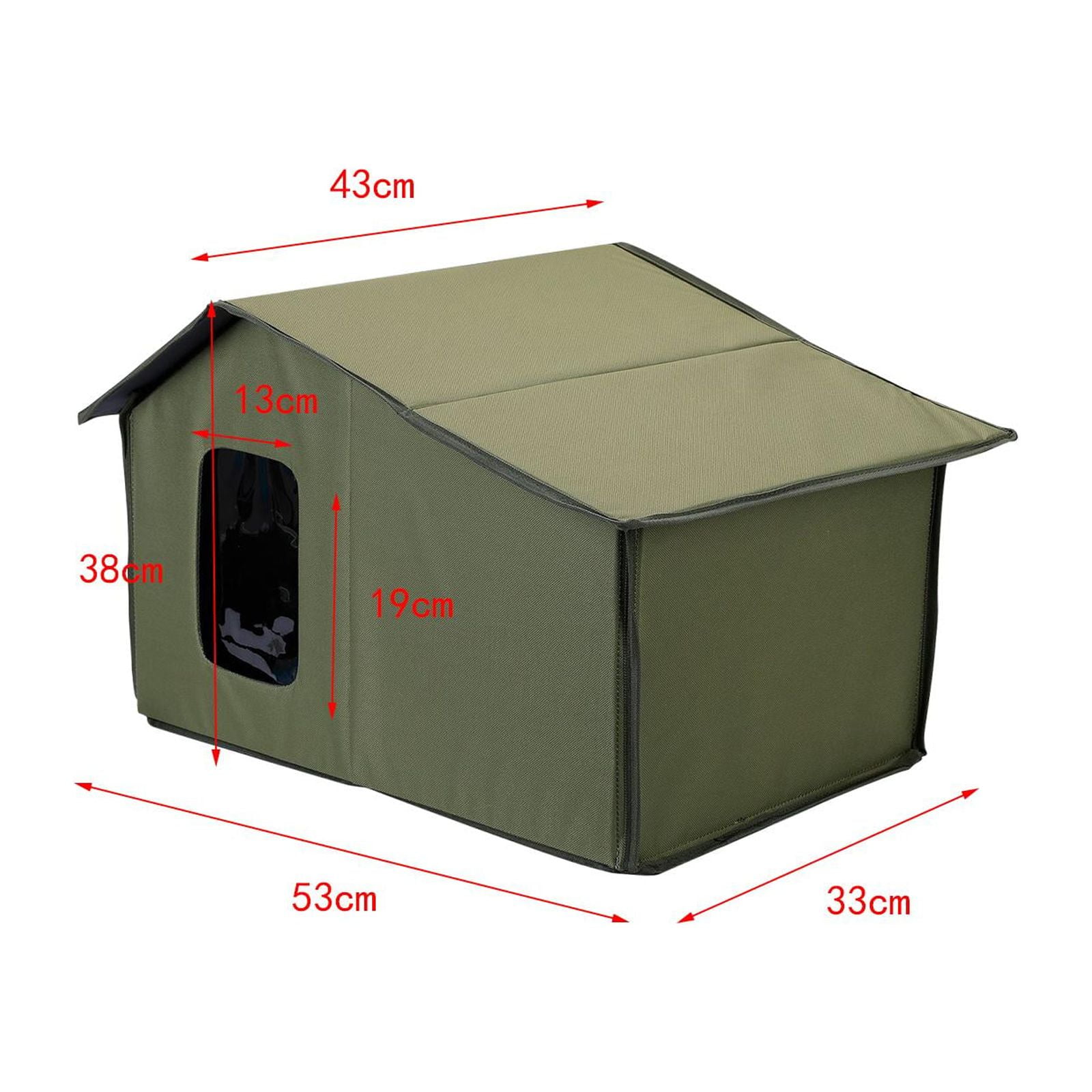 Stray Cats Shelter, Outdoor Cat House Weatherproof,Collapsible Outside Feral Cats House Winter,Animal Tent Tent Bed Anti-Slip Kitten Cave for Feral Cats Dog Puppy