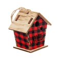 thumbnail image 2 of Christmas Decorations Christmas Decoration Magenta House Wooden House Pendants Small Ornaments Christmas Tree Decoration House Modeling Wooden Pendants Christmas Crafts, 2 of 3