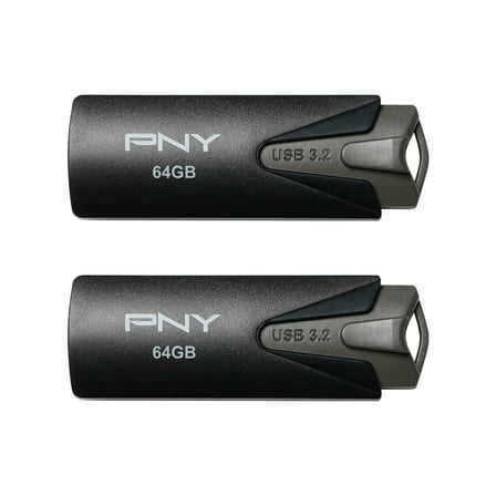 PNY 64GB Elite USB 3.2 Flash Drive 2 Pack - 100MB/s