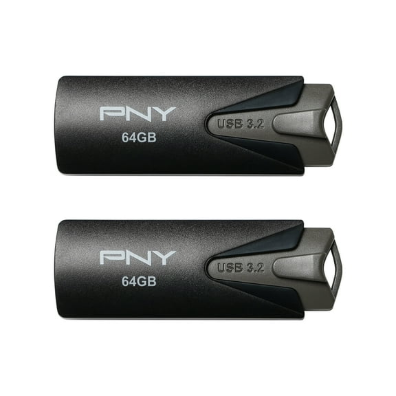 PNY 64GB Elite USB 3.2 Flash Drive 2 Pack - 100MB/s