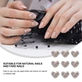 thumbnail image 4 of 20 piezas 3D corazón uñas arte calcomanías diamantes de imitación diamantes taladros decoración de manicura, 4 of 6