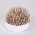 thumbnail image 1 of Peluca con diadema para hombre, de algodón, estilo retro, de imitación, corta, de pelo falso, estilo hip hop, divertida, blanca, para cabello castaño y ajustable., 1 of 5