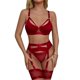 thumbnail image 2 of Conjunto de lencería de malla para mujer, conjunto de lencería para mujer, conjunto de lencería para mujer en V, conjunto de lencería con liguero, muy recomendado, 2 of 8