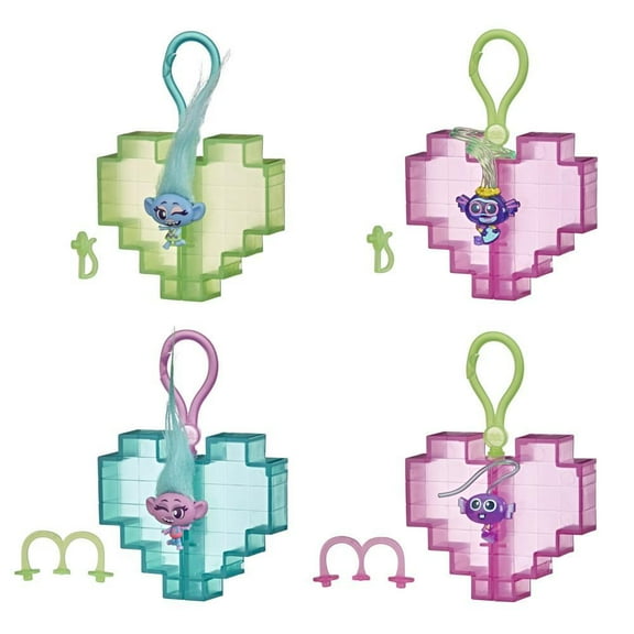 DreamWorks Trolls World Tour Tiny Dancers Surprise 4 Pack Series 3, 4 Tiny Dancers Dolls, Toy for Kids 4 and Up