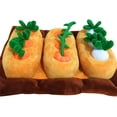 thumbnail image 2 of Juguetes de peluche de zanahoria para niños, juguete de simulación, juego interactivo relajante para perros, verduras Naranja, 2 of 8