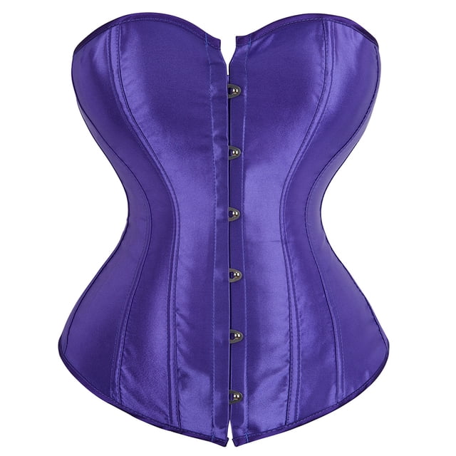 Grebrafan Corsets Bustier à Lacets Femme Bleu Violet 4TG