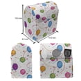 thumbnail image 4 of Birthday Stand Mixer Cover, Vibrant Colored Flying Balloons with Stars and Pattern for Fun Event, Kitchen Appliance Organizer Bag Cover with Pockets, 5 Quarts, Multicolor, by Ambesonne, 4 of 4