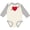 Natural and Heather, variant on Inktastic Valentines Day Heart Arrow Boys or Girls Long Sleeve Baby Bodysuit