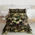 thumbnail image 2 of jejeloiu Farmhouse Camouflage Hunting Queen Comforter Set,Football Soccer Sport Bedding Comforter Set For Boys Men Reversible 3 Pieces, 2 of 8