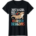 thumbnail image 2 of 100% Cotton Just A Girl Who Loves Bearded Dragons Cute Lizard Reptile T-Shirt, 2 of 5