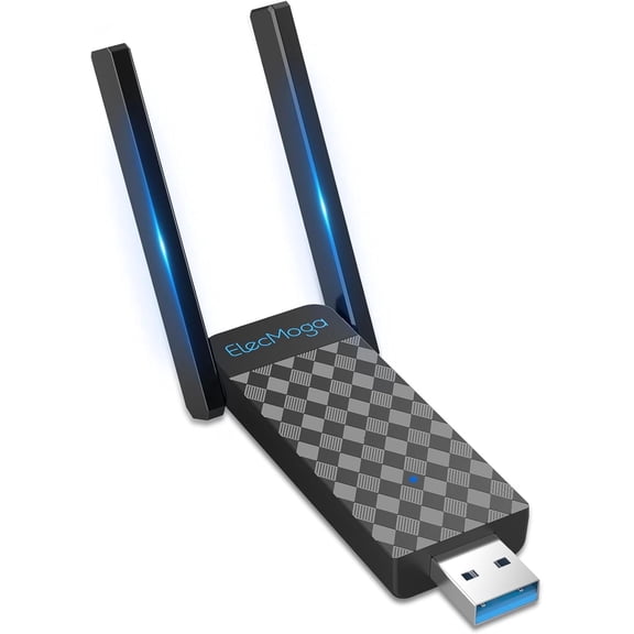USB WiFi Adapter, 1300Mbps Dual Band 5GHz/2.4GHz Wireless Dongle with USB 3.0 & 5dBi Antenna, Compatible with Desktop PC, Windows 11/10/8.1/8/7 and Mac OS 10.9-10.15