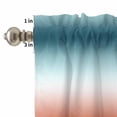 thumbnail image 4 of Gradient Orange Curtain Valances Set Modern Minimalist Green Orange Red Ocean Beach Kitchen Curtains 36&nbsp;inch Length Rod Pocket Valance and Tiers 3 Piece Set Small Bedroom Bathroom Laundry Decor, 4 of 9