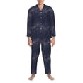 thumbnail image 3 of Fotbe Sunflowers Pijama de Hombre con Estampado de Manga Larga, Conjunto de 2 Piezas, Ropa de Dormir Suave y Cómoda con Bolsillos-Medium, 3 of 7