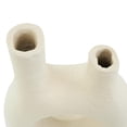 thumbnail image 6 of DecMode 14" Abstract Rounded Beige Paper Mache Vase with Double Openings, 6 of 12