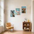 thumbnail image 4 of ZHONGYUTONG 3 Piece Farm Animal Wall Art Funny Highland Cow Donkey Pig Painting Animal and Flower Pictures Farmhouse Canvas Prints Home Decor Framed (16.00" x 24.00" x 3PCS), 4 of 5
