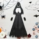 thumbnail image 3 of Disfraz de personalizada mala, vestido de  negra, collar de guantes altos Negro M jinwen  disfraz de monja mujer, 3 of 8