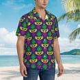 thumbnail image 5 of Goofa Mardi Gras Carnival3 Hawaiian Shirt for Men, Unisex Summer Beach Casual Short Sleeve Button Down Shirts,Aloha Tropical Floral print shirt-Medium, 5 of 9