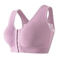 thumbnail image 2 of WCJM Women's Fashionable Sport Bra Breathable Underwear Large Size No Rims Hollow Mesh Thin Sports Yoga Bra Balconette Bras Purple Seamless wireless designs for all-day ease, 2 of 8