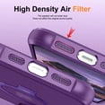 thumbnail image 5 of Case for iPhone 16 Magnetic Ring Holder Bracket Slim Case, Rugged Shockproof Hybrid Military Grade Protection Cover for iPhone 16, Compatible with MagSafe Wireless Charging, Purple, 5 of 8