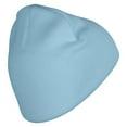 thumbnail image 3 of Turkey Face Embroidered 8 inch Acrylic Short Blank Beanie - Lt Blue OSFM, 3 of 5