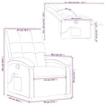 thumbnail image 3 of Sillón Reclinable con Masaje Casafoyer de Tela Crema, 3 of 5