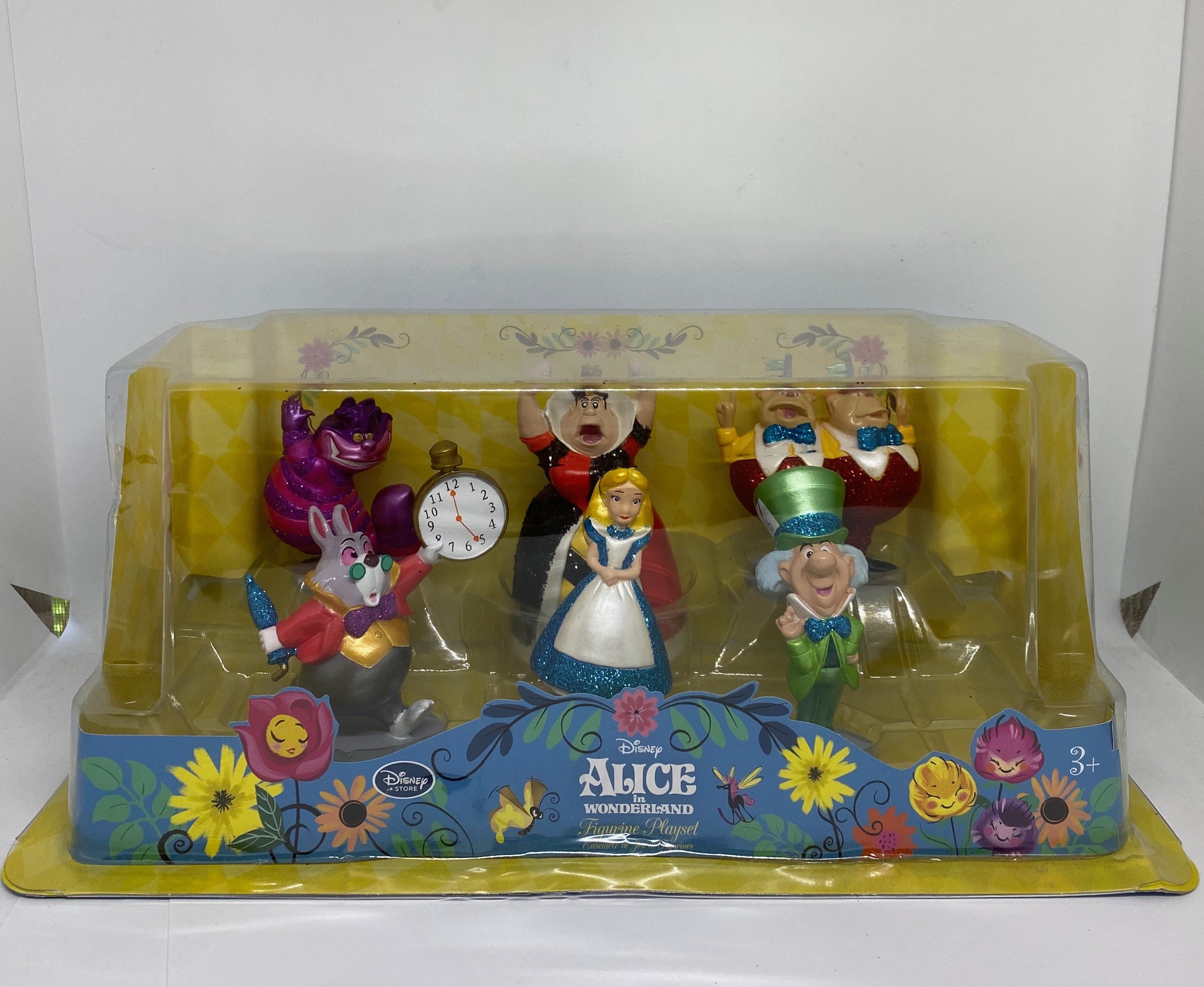 USA SELLER* Toy Doll Set MINI Alice in Wonderland Playset 6 Figure Cake Topper