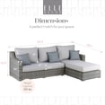 thumbnail image 3 of Afuera Living Contemporary Wicker Patio Storage Sectional in Gray, 3 of 9