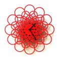 thumbnail image 4 of Ardeola - Rings Red - 23.5 in Classic Traditional Simple Wall Clock, 4 of 9