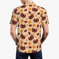 thumbnail image 3 of Balery Thanksgiving Turkey and Pumpkin Printed Men’s Short Sleeve Polo Shirt, Midweight Men's Shirt,Golf Polo shirts -Medium, 3 of 8